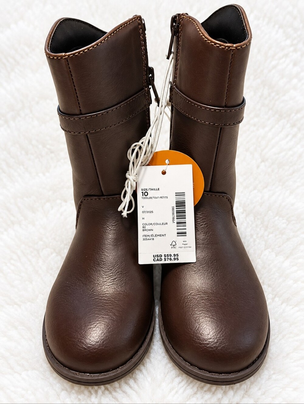 Girls Brown Riding Boots with Gold Horsebit Detail – Size 10 Toddler – NWT